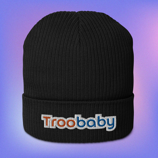 Organic Troobaby ribbed beanie